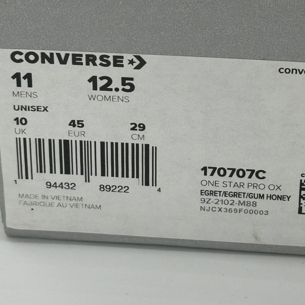 Converse One Star Pro OX Egret Grey Sneakers Croc Embossed Leather UNISEX