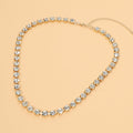 Round Stone Link Statement Necklace