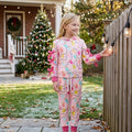 Long sleeves Christmas lighting hoodie pants girls outfits