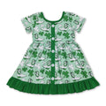 Short sleeves clover boots western girls St Patrick's dress