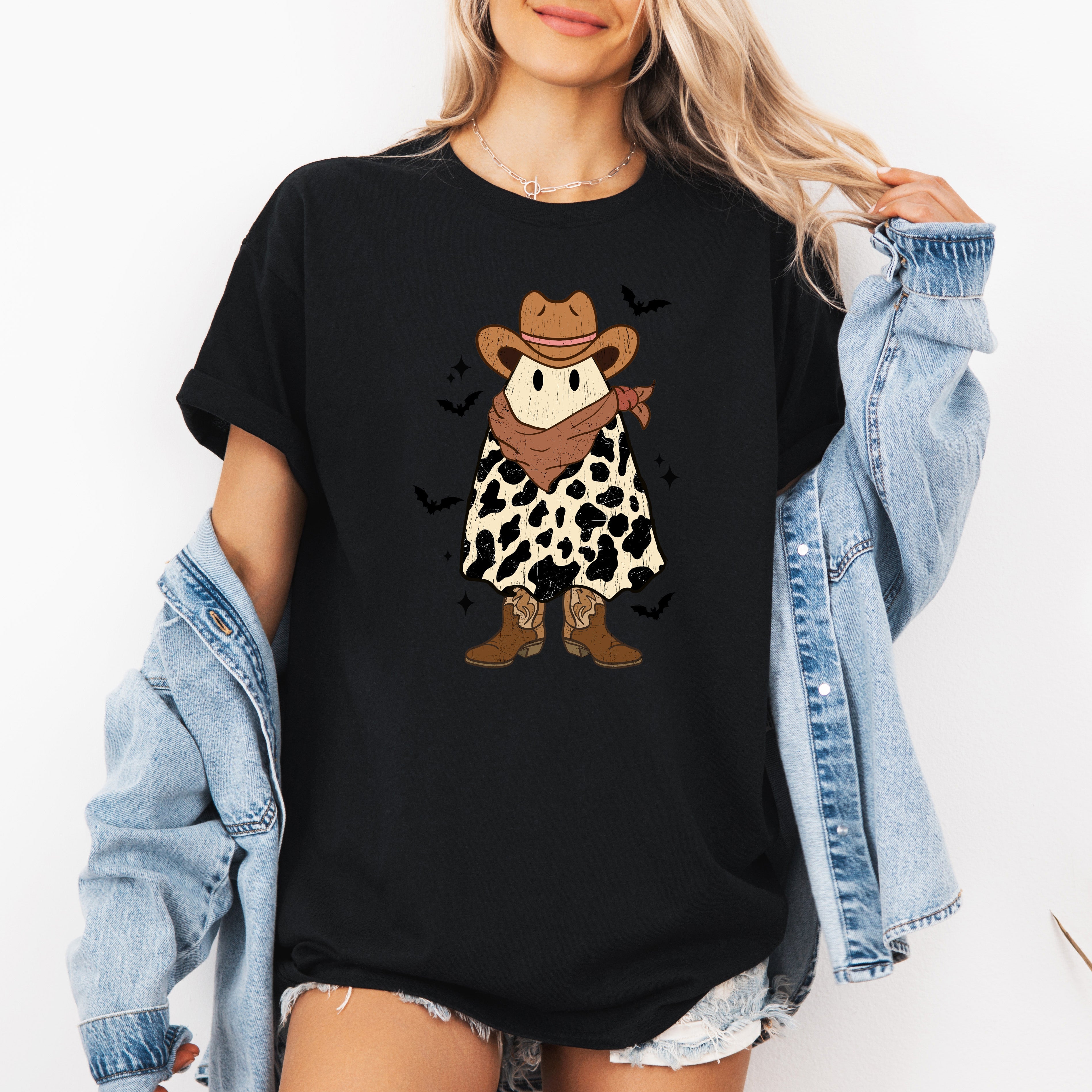 Halloween Ghost Cowboy Western Frontier Spirit Vintage Edition Collectible Graphic Tee
