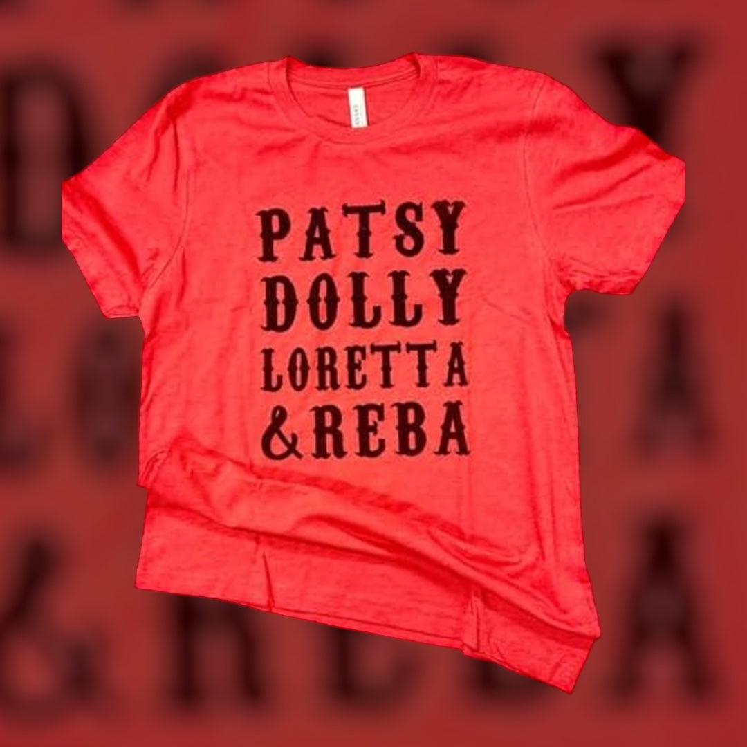 Patsy Dolly Loretta & Reba Western Graphic Tee | Rodeo Tee