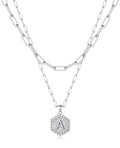 Beautiful Silver Layered Initial Necklaces (A-Z)