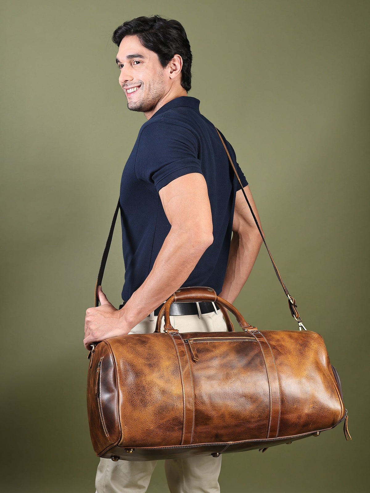 Heritage Buffalo Leather Duffel Bag