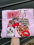 Howdy the world needs more cowboys collage tee or sweatshirt