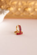 Diamond Hoop in Red