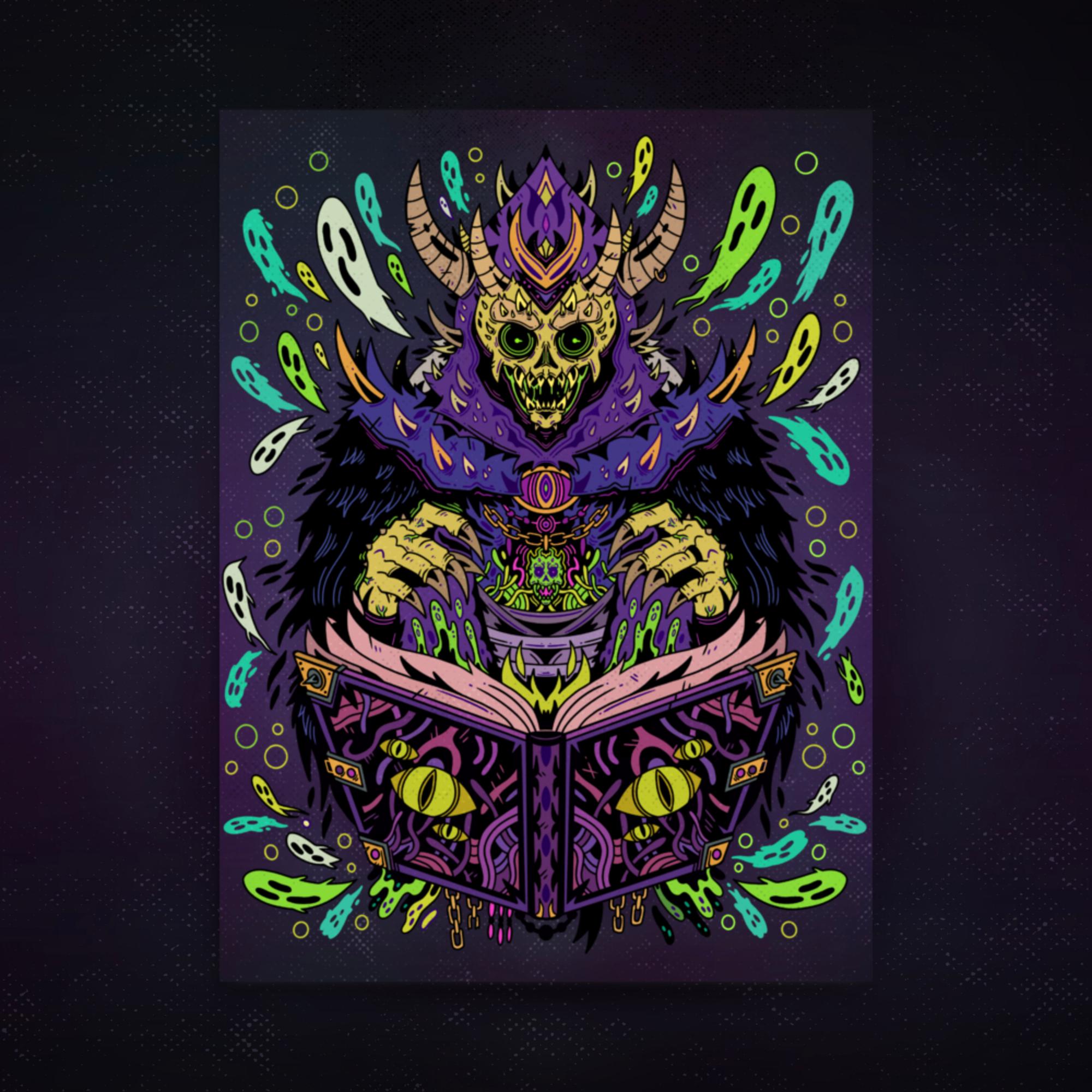 Lich - Necromancer Art Print