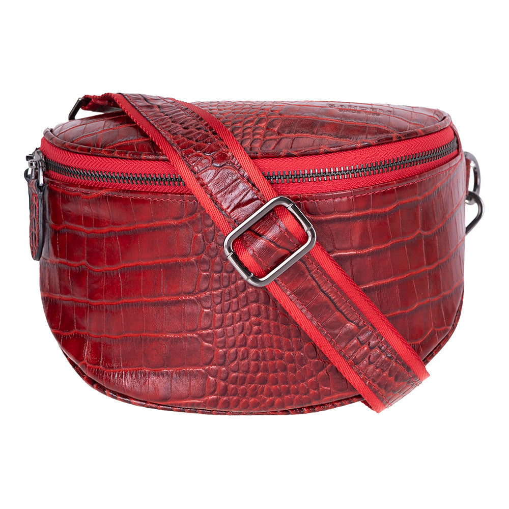 Alora Leather Bag – Croc-Embossed Leather Men & Women Crossbody & Belt Bag for Everyday Elegance | Minimal & Handcrafted