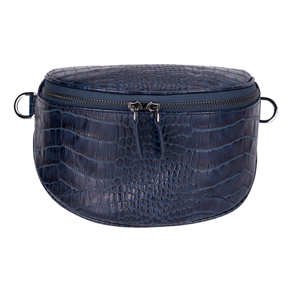 Alora Leather Bag – Croc-Embossed Leather Men & Women Crossbody & Belt Bag for Everyday Elegance | Minimal & Handcrafted