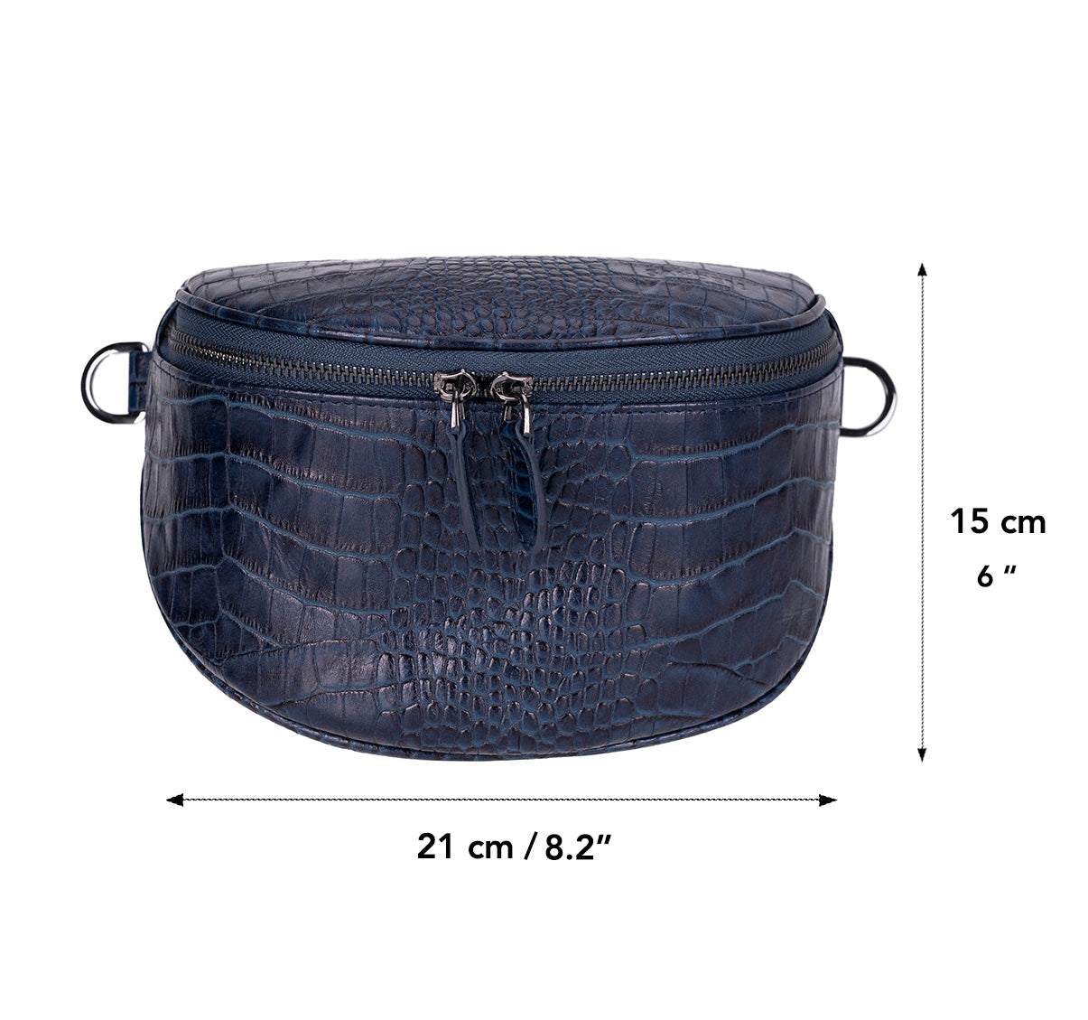 Alora Leather Bag – Croc-Embossed Leather Men & Women Crossbody & Belt Bag for Everyday Elegance | Minimal & Handcrafted