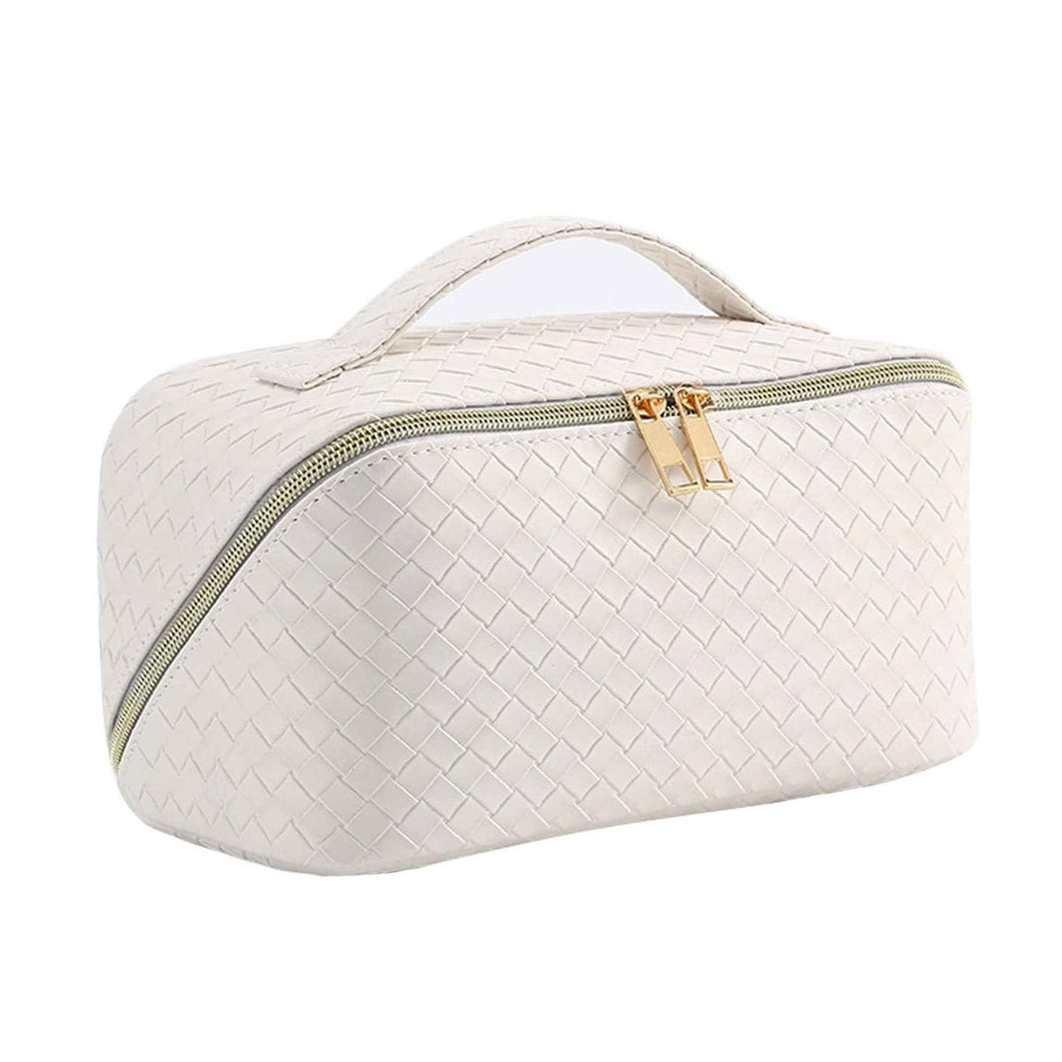 Water Resist PU Leather Makeup Bag Large Capacity Travel Toiletry Pouch