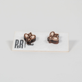 Small Wood Stud Earrings | 14 Geometric Designs