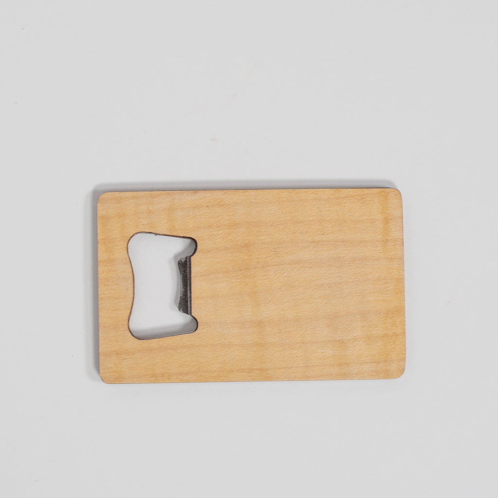 Wood Veneer Wallet Bottle Opener