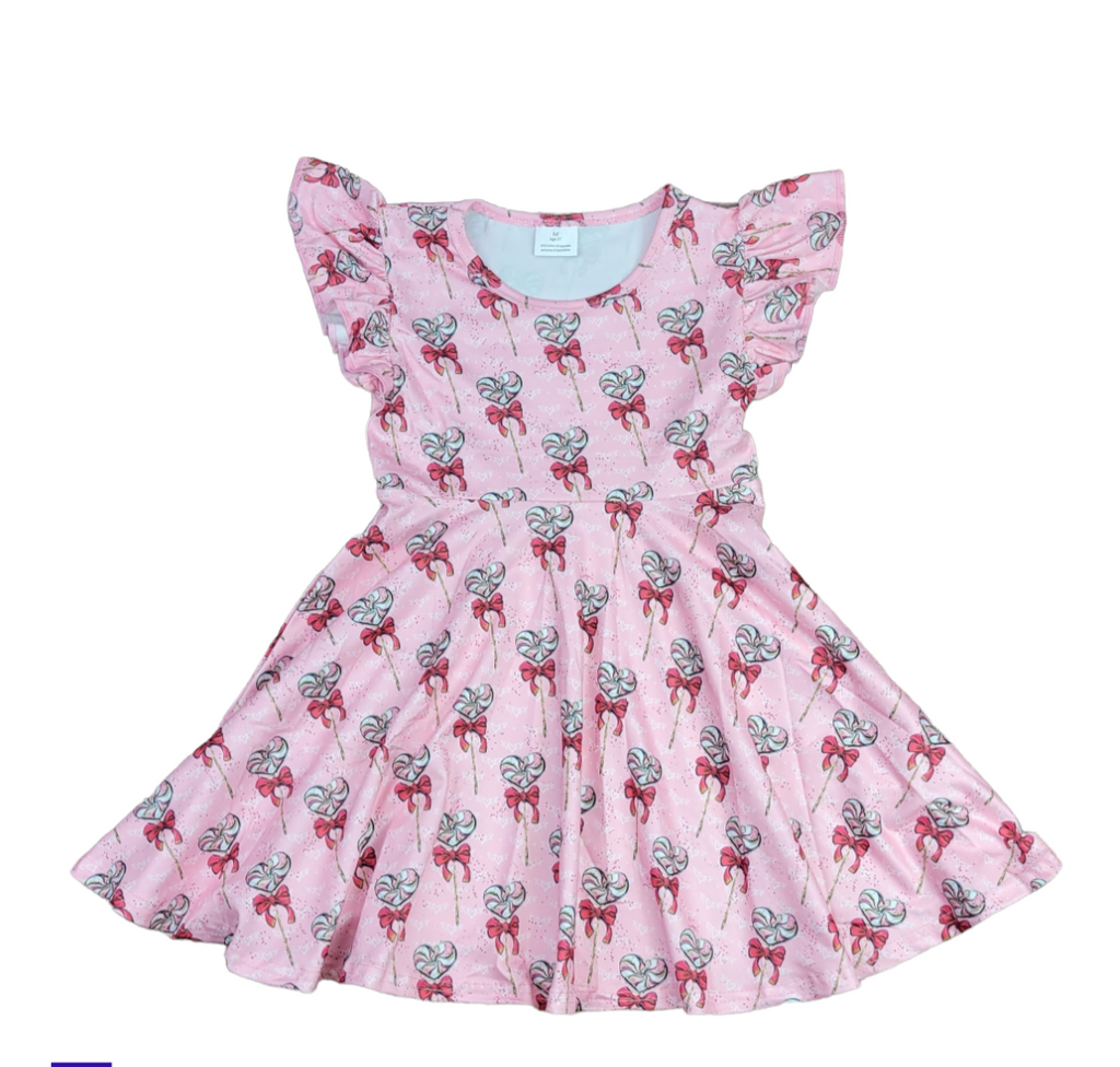 Valentine Lollipop Milk Silk Twirl Dress