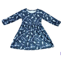 Wednesday Long Sleeve Milk Silk Dress