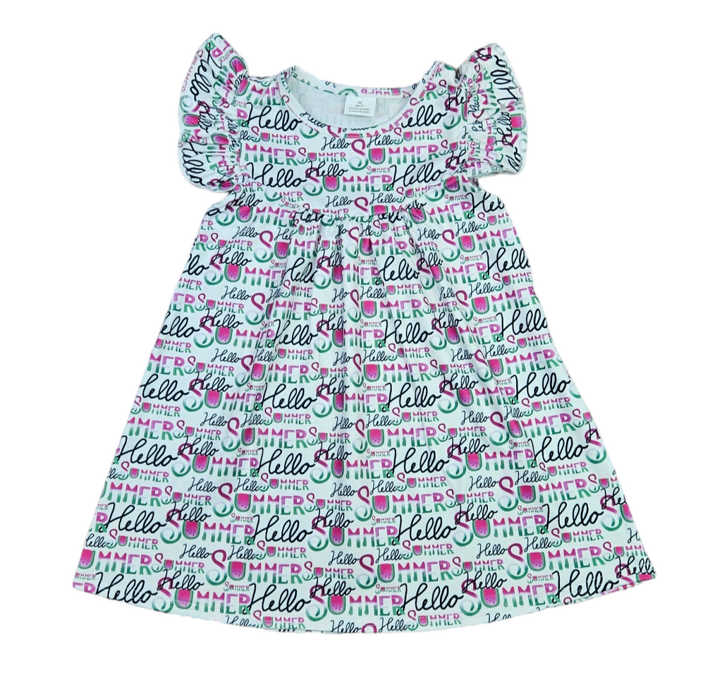 Hello Summer Milk Silk Flutter Dress