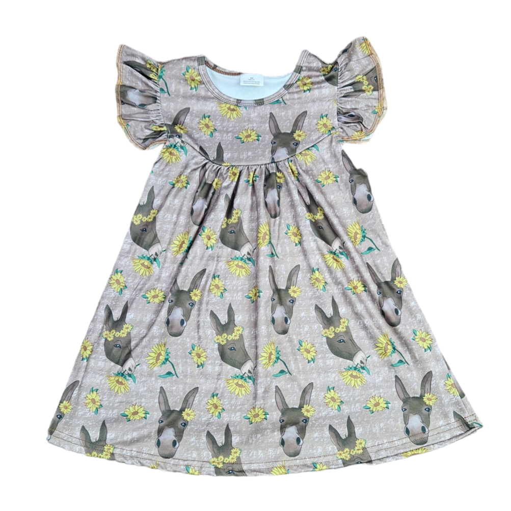 Donkey Milk Silk Flutter Dress