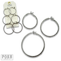 Flexible rhinestone hoop earring set