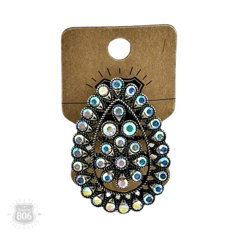 Statement teardrop adjustable ring