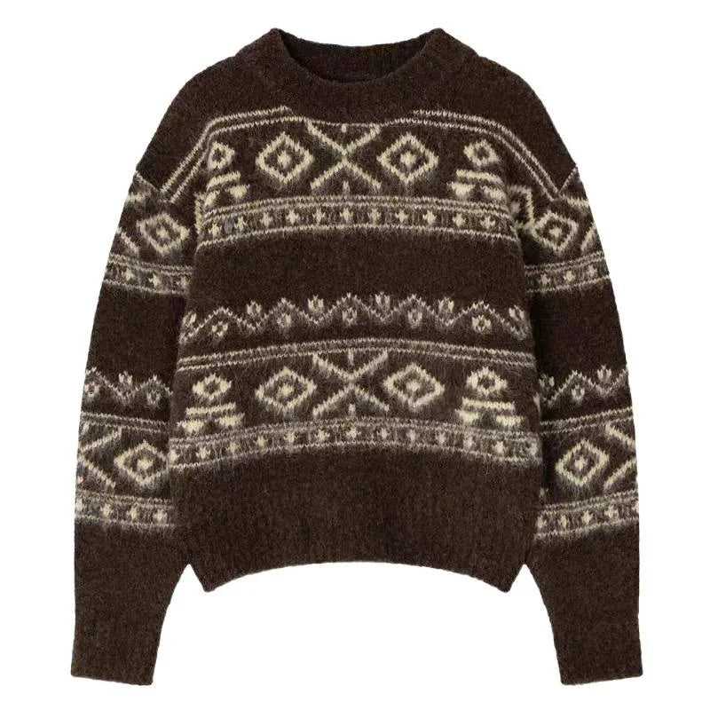 Women's Geometric Pattern Knit Sweater