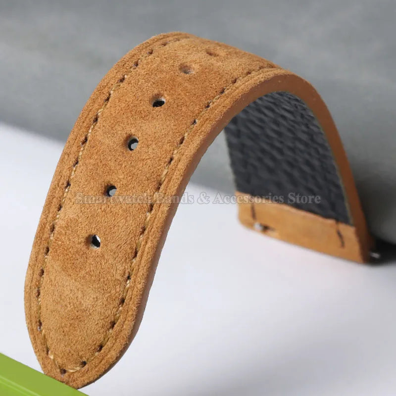 OnePlus Smartwatch Vintage Suede Leather Band Quick Release Strap