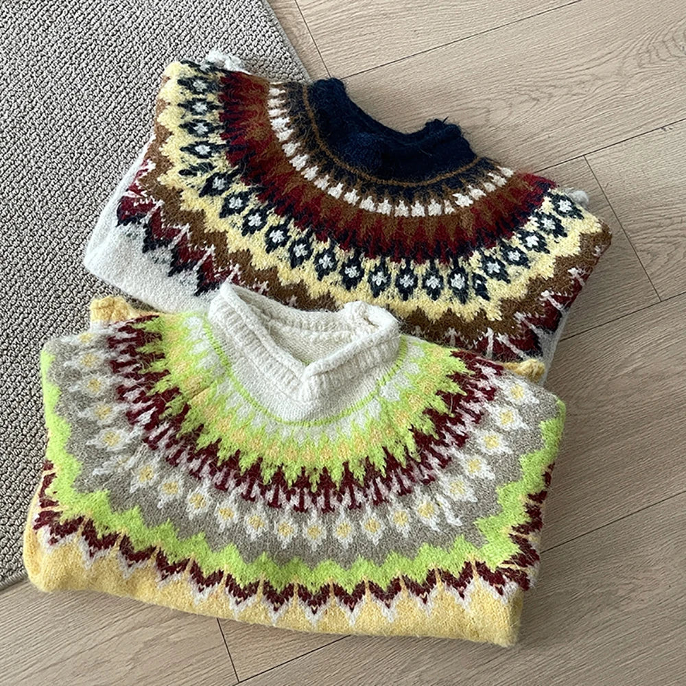 Women's Vintage Pattern Sweater