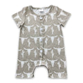 Bull skull cactus baby boy western romper