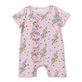 Short sleeves pink thunder western baby girls romper