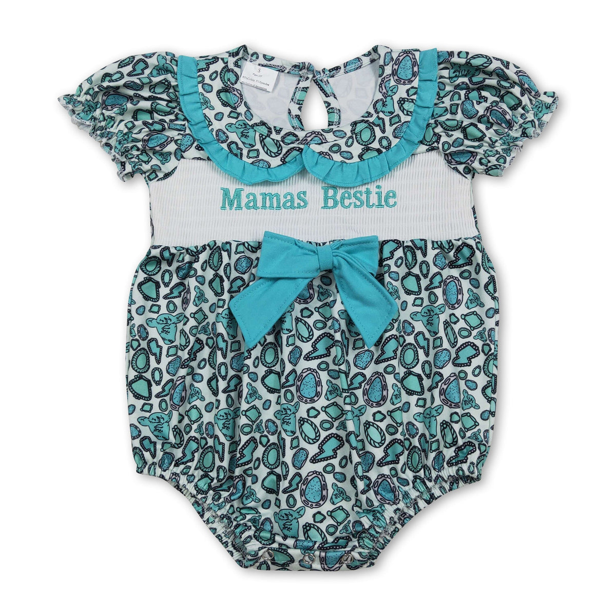 Short sleeves western mamas bestie baby girls romper