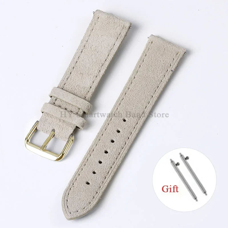 OnePlus Smartwatch Vintage Suede Leather Band Quick Release Strap