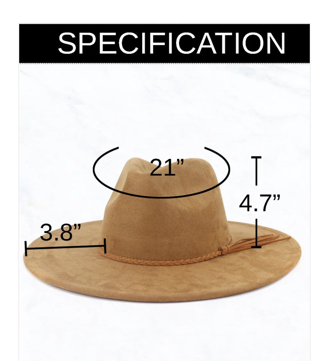 Wide Genuine Leather Bone Suede Hat Band Only w/ Turq 953v