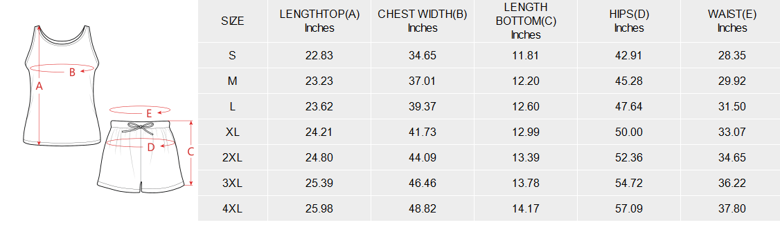 Baha Ranch Wild Horses Western Pajama Lounge Tank Shorts Set Made in America