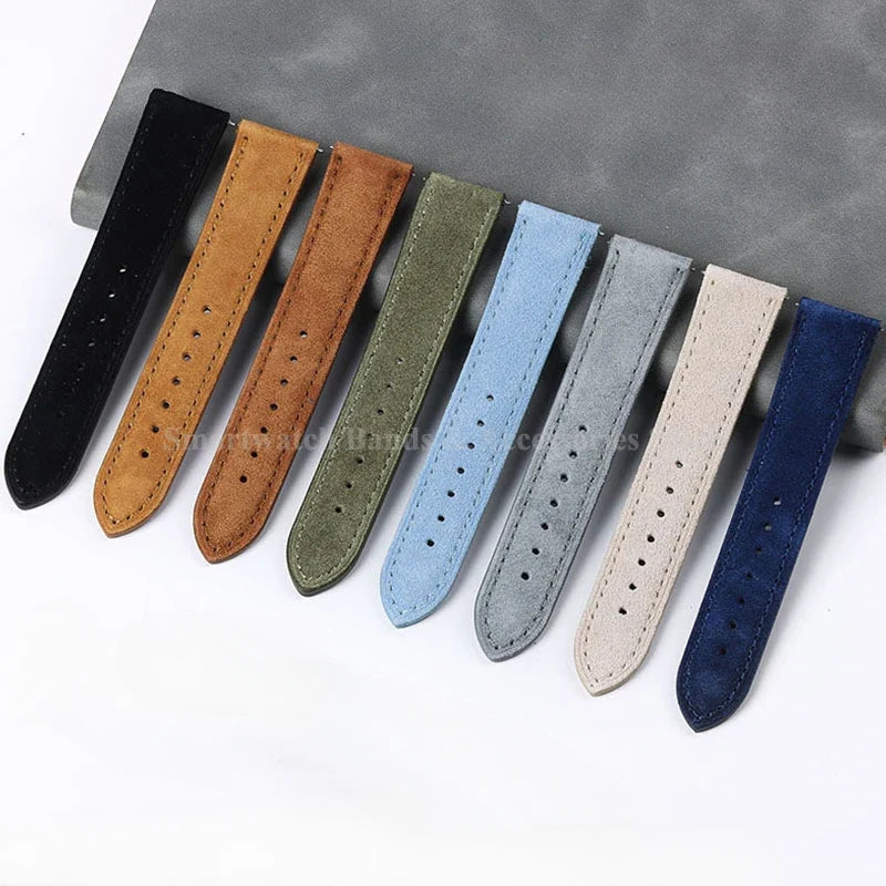 OnePlus Smartwatch Vintage Suede Leather Band Quick Release Strap