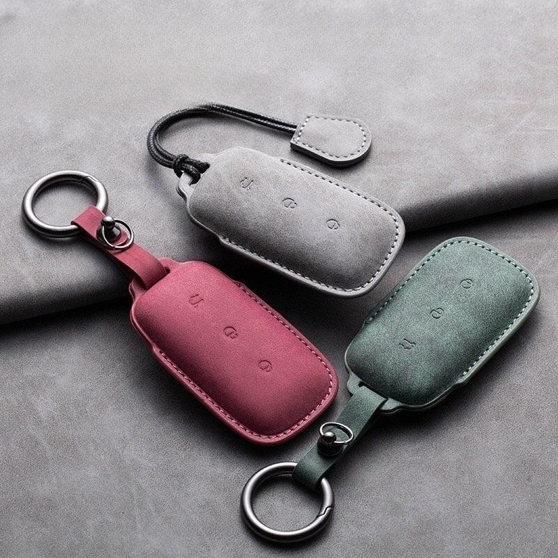 Suede Leather Key Holder for GeelyEX5/ E5 /Geely Starray EM-i