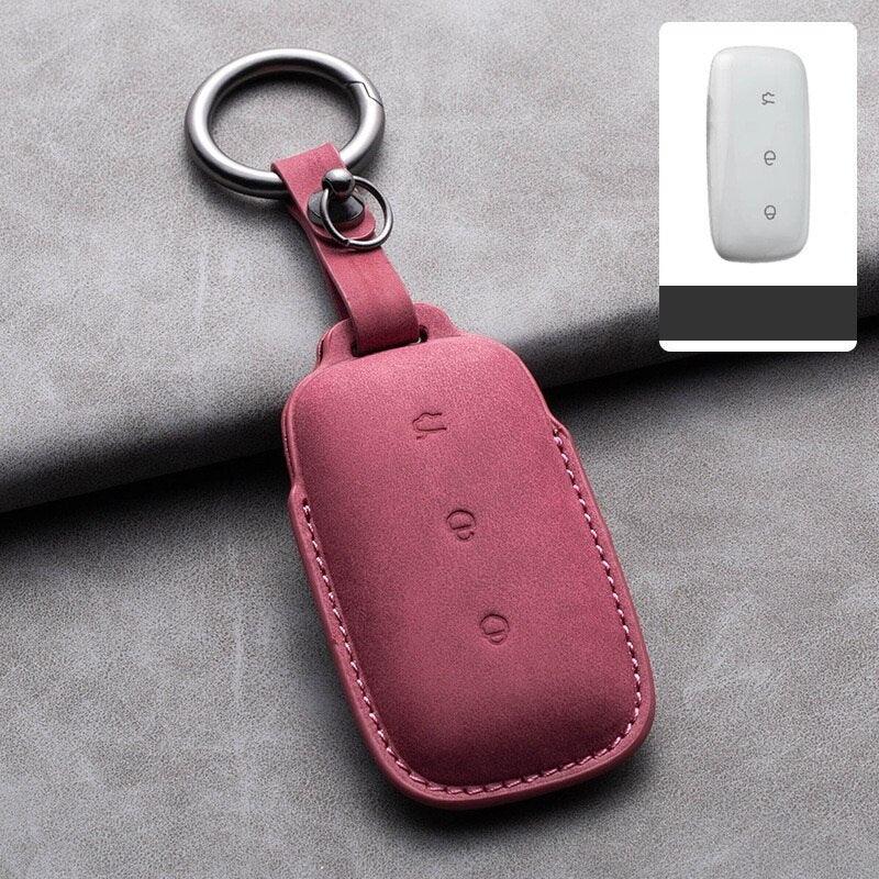 Suede Leather Key Holder for GeelyEX5/ E5 /Geely Starray EM-i
