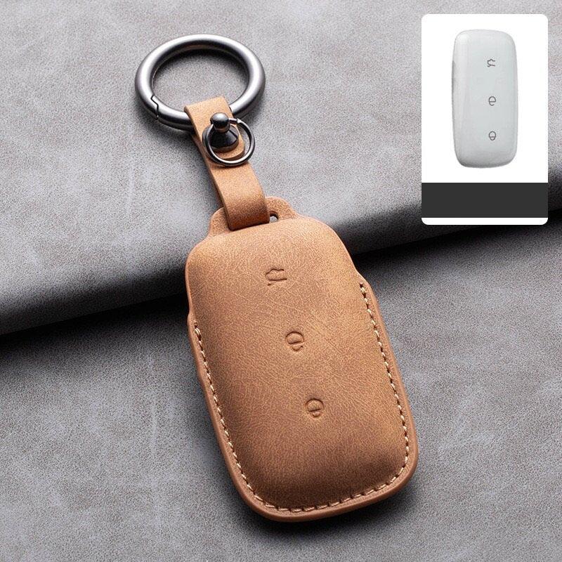 Suede Leather Key Holder for GeelyEX5/ E5 /Geely Starray EM-i
