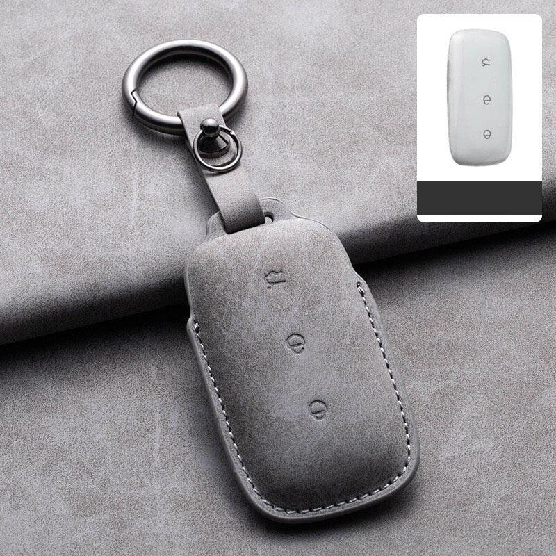 Suede Leather Key Holder for GeelyEX5/ E5 /Geely Starray EM-i