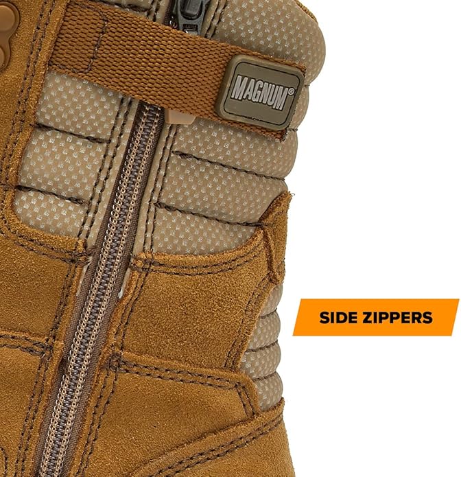 MAG SHIELD Suede Leather 8" Work Boot SZ WP