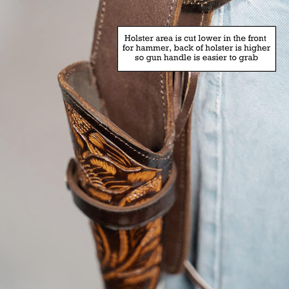 BIG Cross Draw XL Leather Holster - Brown