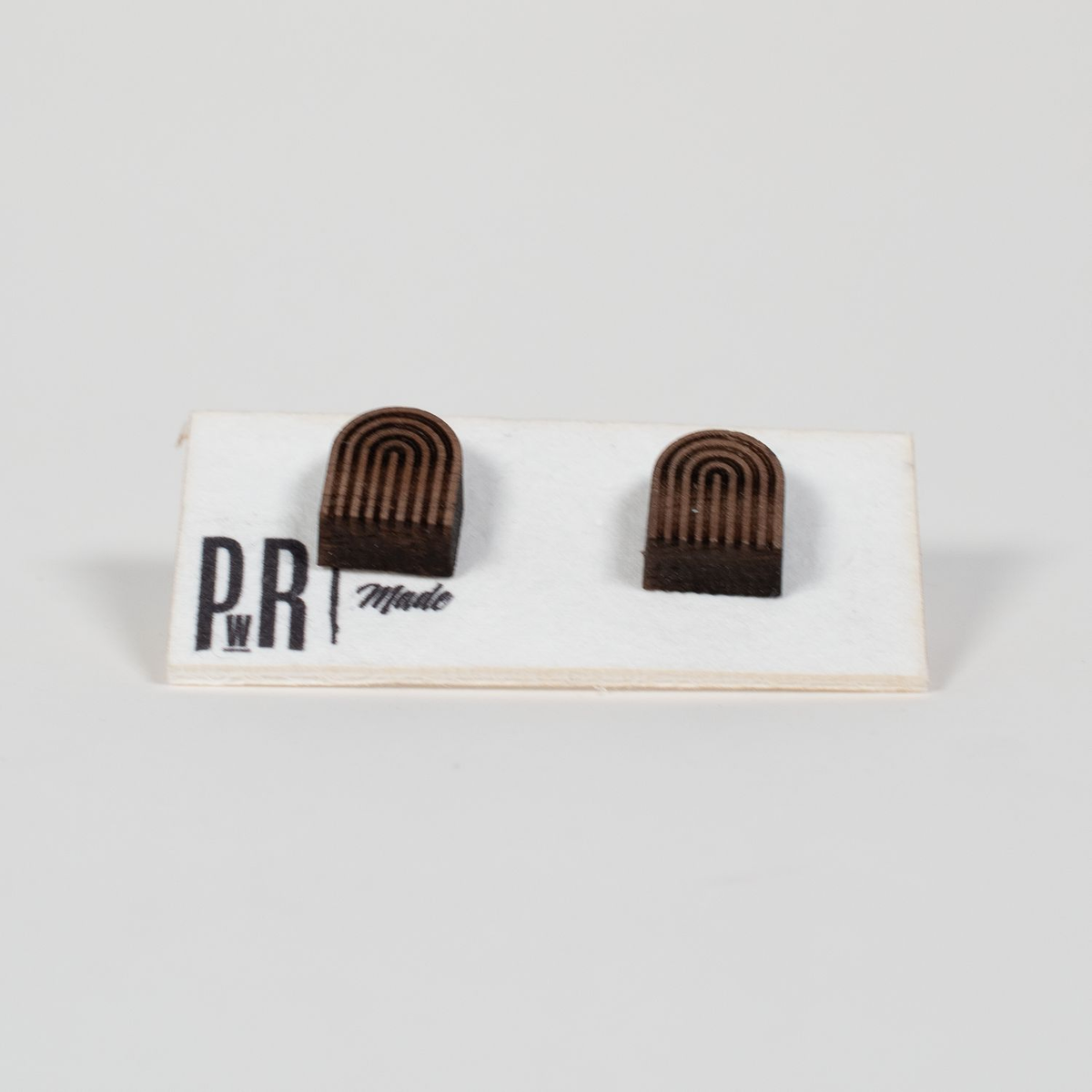 Small Wood Stud Earrings | 14 Geometric Designs