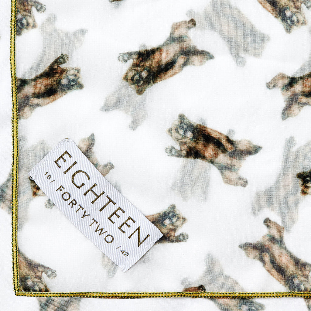 Bears Chiffon Scarf | 20" Square Scarf