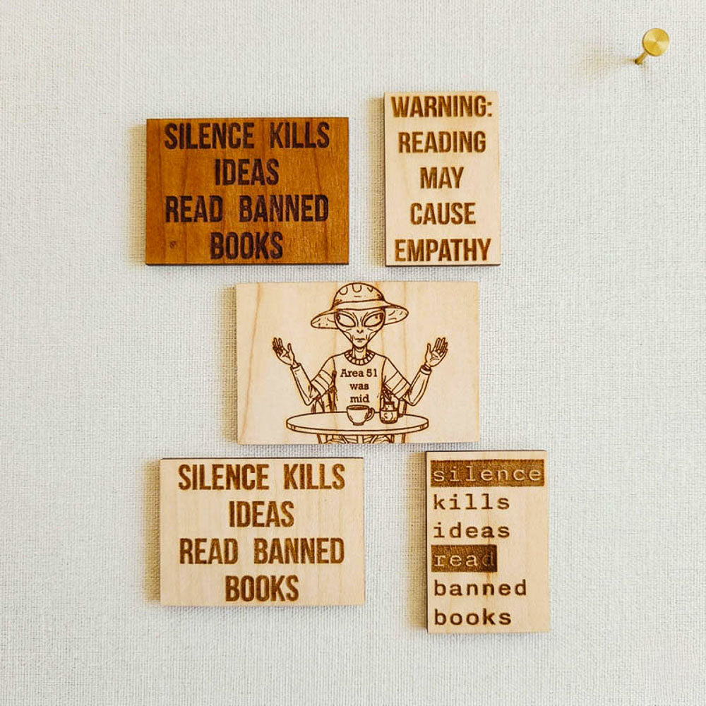 Wood Sticker | Reading causes empathy