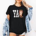 Y'all Cowboy Boots Western Halloween Autumn Festive Cattle Drive Inspired Country Western Graphic Tee