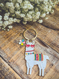 Adorable Colorful Llama Key Chain - Quarter Circle AK Boutique