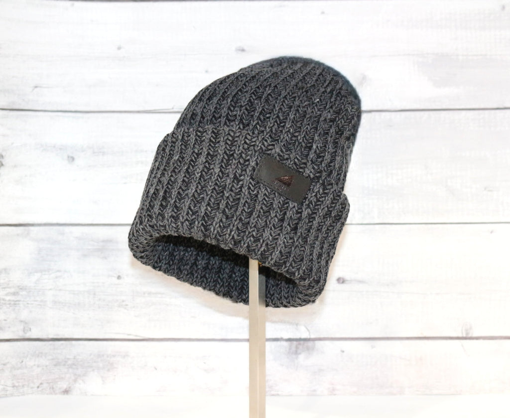 Adult Acrylic Ribbed Cuff Hat - Quarter Circle AK Boutique