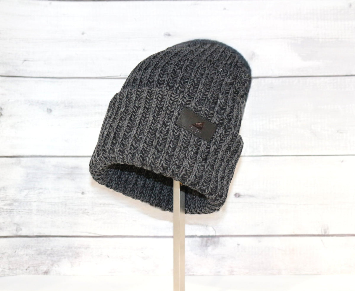 Adult Acrylic Ribbed Cuff Hat - Quarter Circle AK Boutique