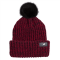 Adult Acrylic Ribbed Cuff with Pom Hat - Quarter Circle AK Boutique