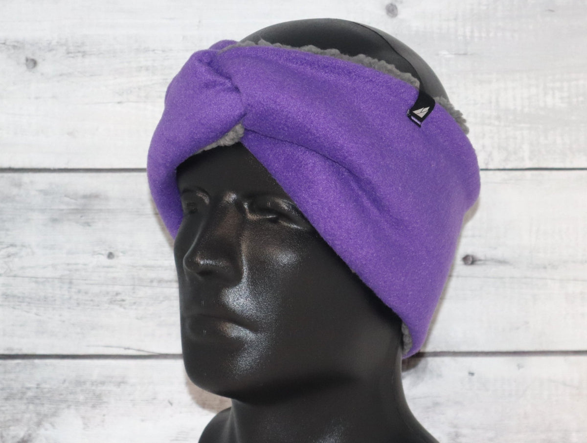 Adult High Piled Fleece Knotted Headband - Quarter Circle AK Boutique