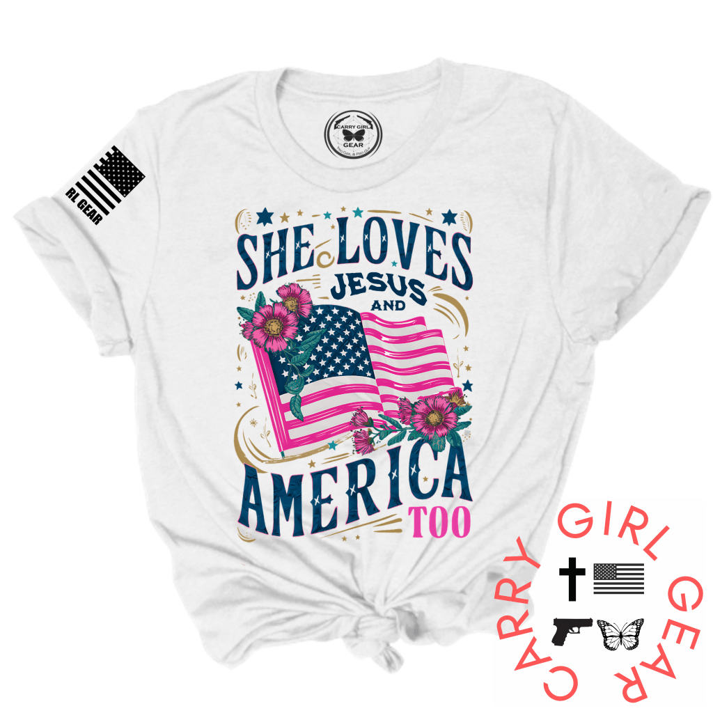 AND AMERICA TOO TEE - Quarter Circle AK Boutique
