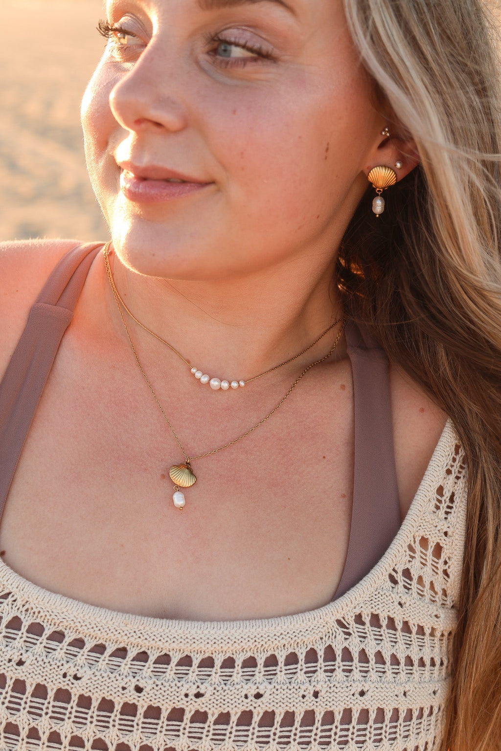 Aria Necklace - Quarter Circle AK Boutique